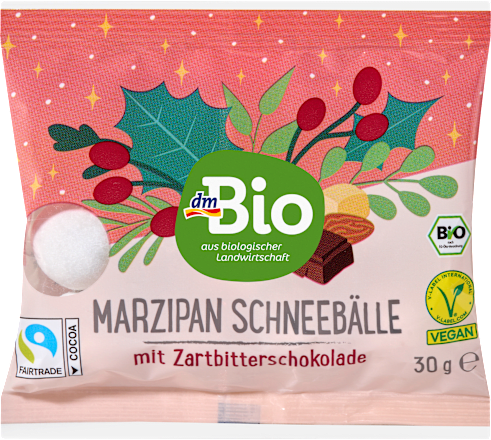 Schneebälle Marzipan, Adventskalender zum Selbstgestalten 2026 dmBio