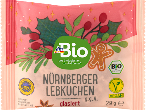 Nürnberger Lebkuchen, glasiert, Adventskalender zum Selbstgestalten 2026 dmBio