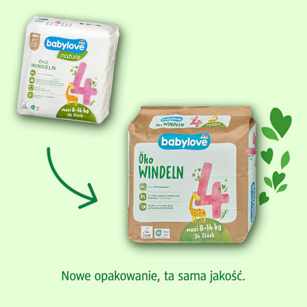 Eko Pieluszki rozmiar 2, mini, 3-6 kg babylove