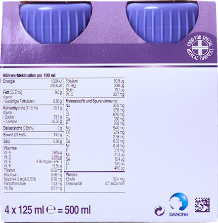 Fortimel Compact Protein Trinknahrung Vanille 4 x 125 ml Fortimel