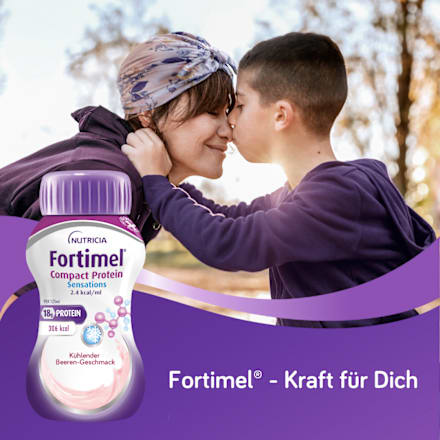 Fortimel Compact Protein Trinknahrung kühlende Beere 4 x 125 ml Fortimel