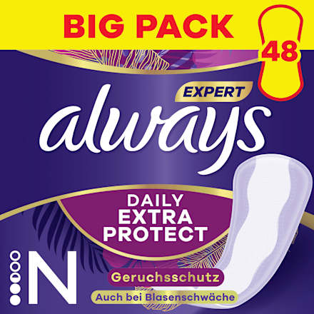 Slipeinlagen Daily Extra Protect Normal, Big Pack always