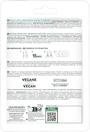 Tuchmaske Salicylic GARNIER