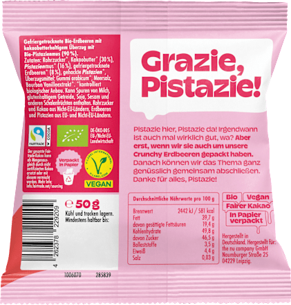 Trockenfrüchte, Crunchy Strawberries, Erdbeeren mit Schokolade nucao