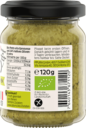 Pesto, alla Genovese mit Pinienkernen PPURA