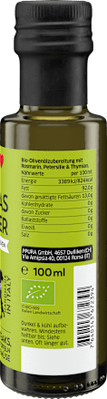natives Olivenöl extra "Toskana Kräuter" mit Rosmarin, Petersilie &Thymian PPURA