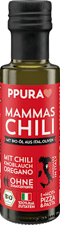 natives Olivenöl extra "Mammas Chili" mit Chili, Knoblauch & Oregano PPURA