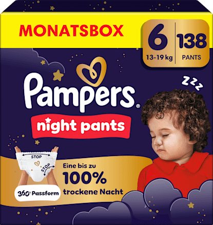 Baby Pants Night Gr. 6 (13+ kg) Monatsbox Pampers night pants