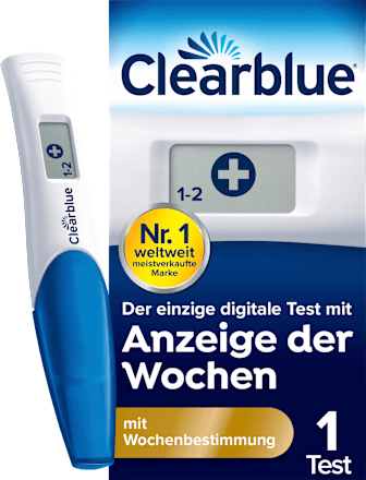 Schwangerschaftstest Anzeige der Wochen digital Clearblue