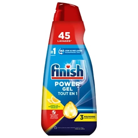 Detergent gel AIO pentru mașina de spălat vase Lămâie 45 spălări Finish