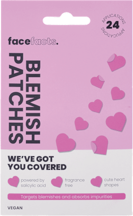 Pleťové náplasti na akné Blemish Patches - srdiečka facefacts