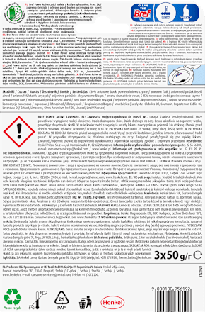 Zawieszka do WC Power Aktiv, lawenda Bref