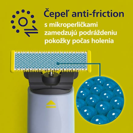 Náhradné holiace hlavice OneBlade Anti-Friction blade PHILIPS OneBlade
