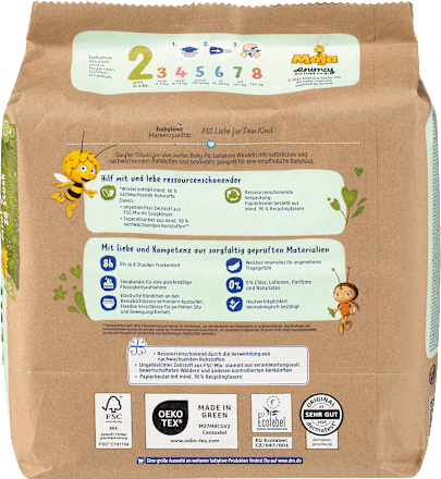 Пелени Пчеличката Мая, размер 2 Mini (3-6 kg) babylove