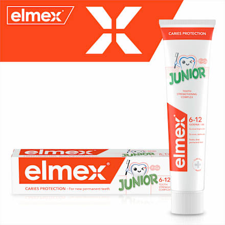 Junior pasta za zube, 6-12 godina elmex