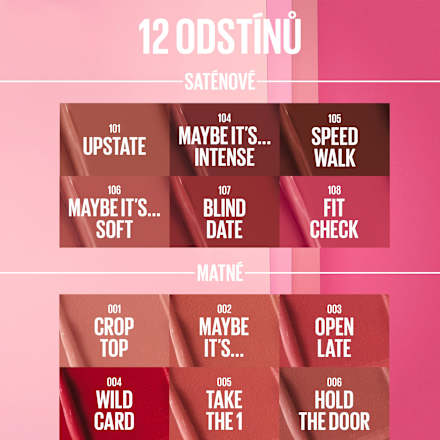 rtěnka Serum Lipstick Matte, 004 Wild Card MAYBELLINE NEW YORK