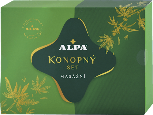 Darčekové balenie Konopný masážny set Alpa