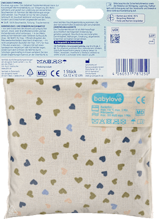 Traubenkernkissen Herz beige babylove