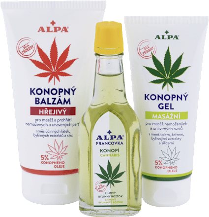 Darčekové balenie Konopný masážny set Alpa