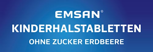 Halstabletten für Kinder Erdbeergeschmack Emsan