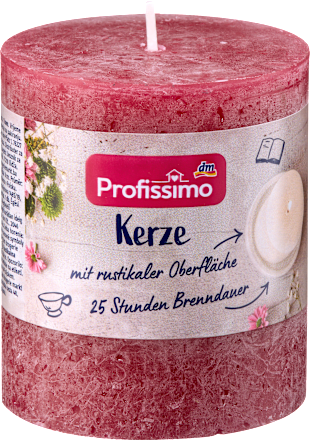 Rustična sveća Bordo, 80/68 Profissimo