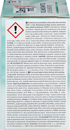 Ultra szenzitív mosópor fehér textíliákhoz, 20 mosás Denkmit