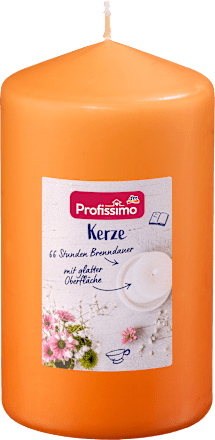 Profissimo Stumpenkerze glatte 140/80 D.Orange, 1 St dauerhaft günstig online kaufen