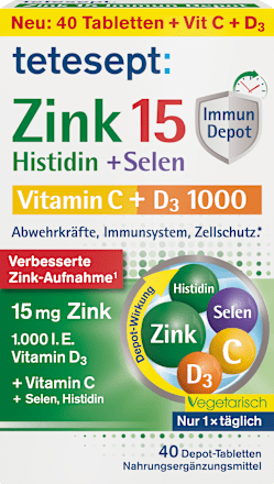 Zink 15 Depot Tabletten 40 St tetesept
