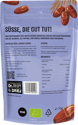 Trockenfrüchte, Dattelflocken Dr.CRISPY and Mr.DRIED