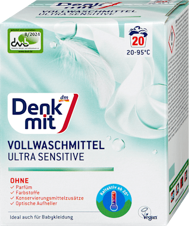 Vollwaschmittel Pulver Ultra Sensitive Denkmit