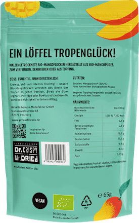 Trockenfrüchte, Mangoflocken Dr.CRISPY and Mr.DRIED