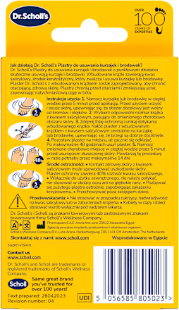 Plastry do usuwania kurzajek i brodawek Dr. Scholl's