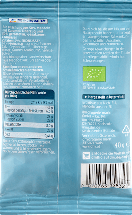 Nussmischung, Sweet & Salty, Adventskalender zum Selbstgestalten 2026 dmBio