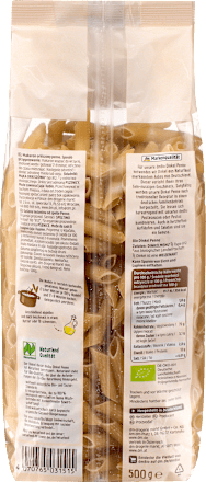 Nudeln, Penne aus Dinkel dmBio