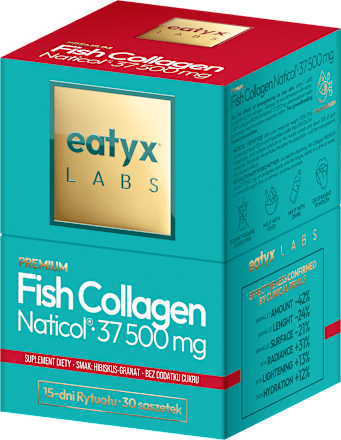 Kolagen Fish Collagen Naticol 37 500 mg, hibiskus-granat eatyx