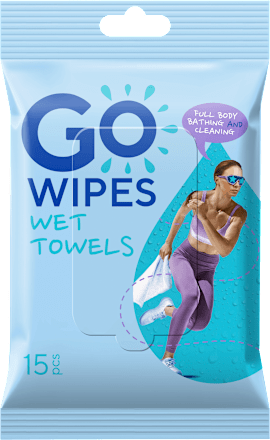 Vlhčený uterák na telo GO WIPES