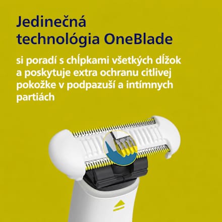 Dámsky holiaci strojček na intímne partie Intimate SkinProtect blade QP1930/22 PHILIPS OneBlade