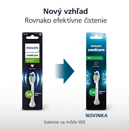 Náhradné hlavice Sonicare W2 Optimal White, Medium Soft, biela Philips Sonicare
