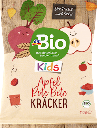 Детски крекери с ябълка и червено цвекло, 3+г dmBio