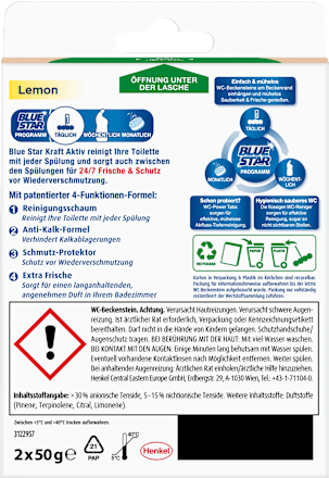 WC-Stein Kraft Aktiv Lemon BLUE STAR