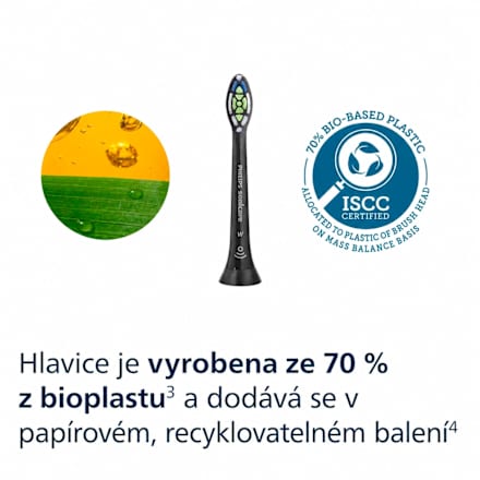 náhradní hlavice Optimal White, Medium Soft černé Philips Sonicare
