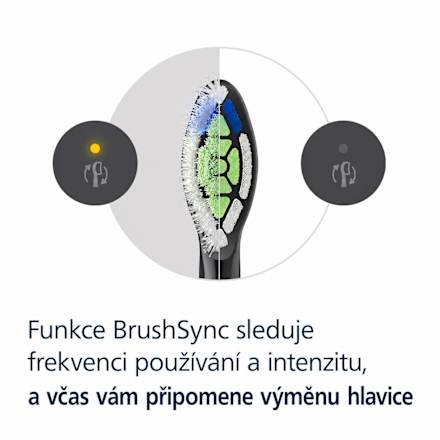 náhradní hlavice Optimal White, Medium Soft černé Philips Sonicare