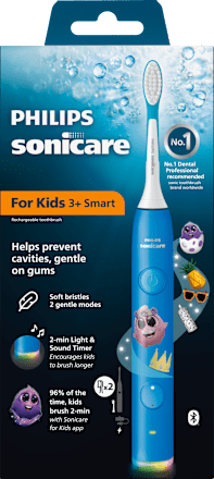 Električna zobna ščetka For Kids 3+ Smart, modra Philips Sonicare