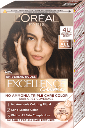 Боя за коса без амоняк Nudes, Nr.4U Universal Brown L'ORÉAL PARiS EXCELLENCE Creme