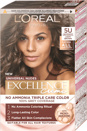 Боя за коса без амоняк Nudes, Nr.5U Universal Light Brown L'ORÉAL PARiS EXCELLENCE Creme