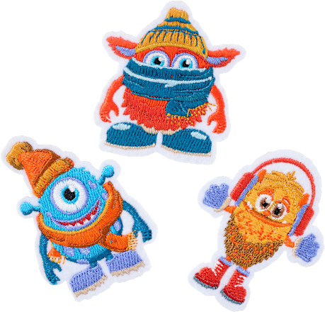 Bügelpatches Monster ebelin
