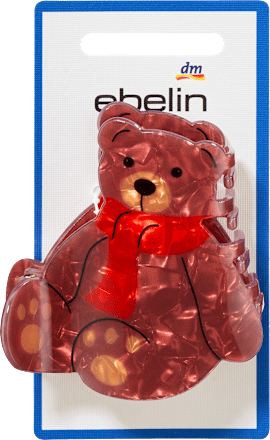 Haarklammer Teddybär, braun ebelin