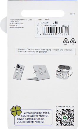 Handysticker Herz, Croissant, Kaffee & Schleife ebelin
