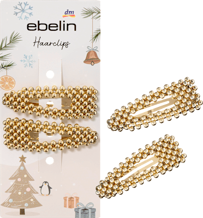 Haarclips goldene Perlen ebelin