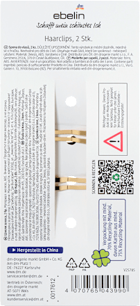 Haarclips goldene Perlen ebelin